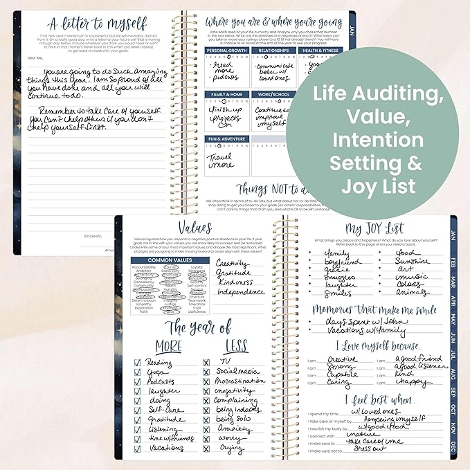 bloom daily planners 2026 Planner (January - December) Calendar Year Organizer - 5.5” x 8.25” - Weekly & Monthly Agenda Book with Stickers & Bookmark - Midnight Sky