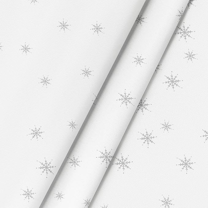 Horaldaily Christmas Tablecloth 90×90 Inch Round, Deers Snowman Trees White Washable Table Cover for Party Picnic Dinner Decor