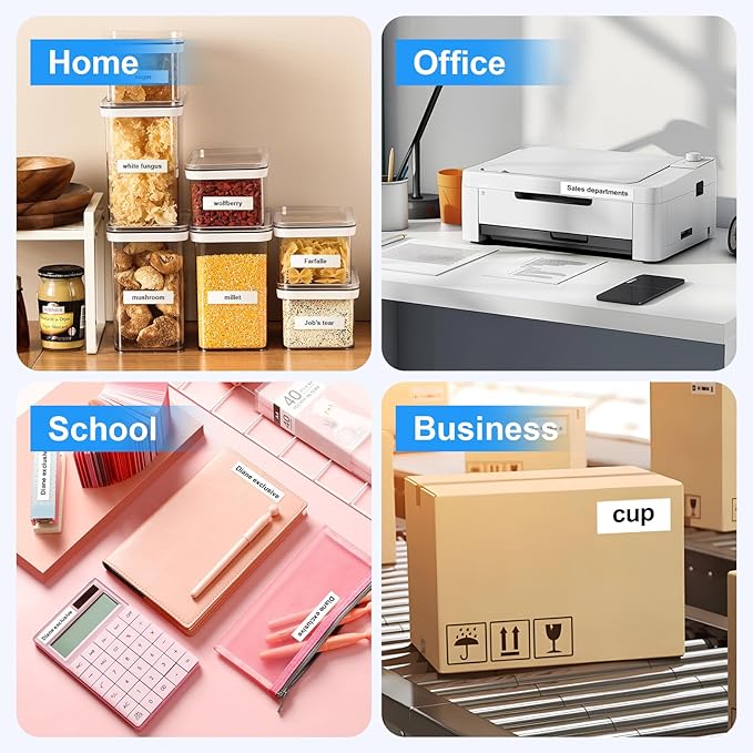 Label Orison TZe-131 Label Maker Tape Clear, Replacement for Brother P-Touch Label Tape Tz Tapes 12mm 0.47 Laminated for PT-D210 PT-D220 PT-H110, Black on Clear, 1/2''(12mm) x 26.2'(8m), 2PK