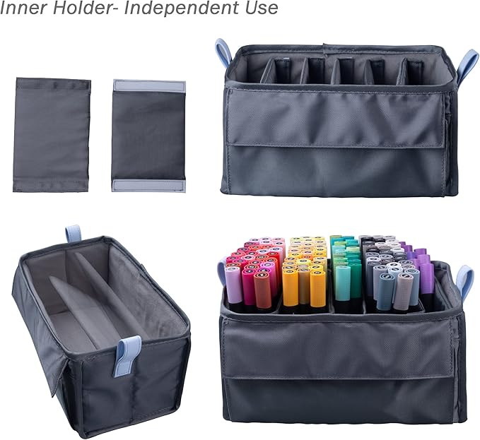 Togood Crossbody Handbag for Marker Pens, Up to 150 PCS (Black)