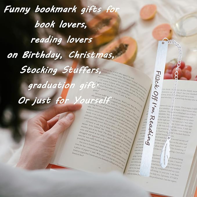 Book Lovers Gifts Funny Bookmark for Women Men Birthday Reading Gifts for Readers Writers Friends Coworkers Christmas Stocking Stuffers for Boys Girls Teens Graduation Gift for Students Bookworms