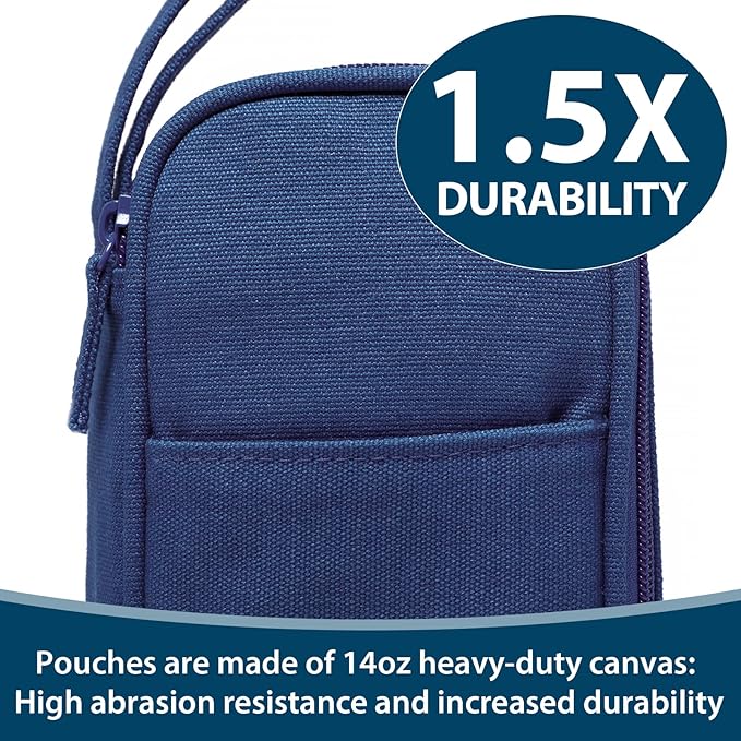 Pencil Case Pouch Box Bag School Supplies Girls Boys Kids, Cute Preppy Stuff Large Big Capacity Aesthetic Pen Organizer, Back to College Stationary, Midnight Blue, Heavy Duty Canvas, 1800ml