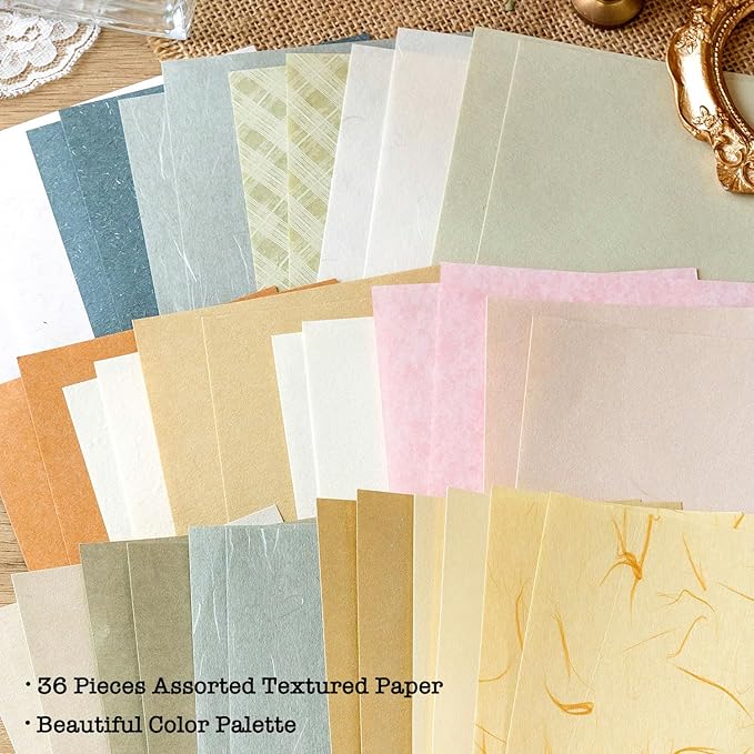 240 Pcs Vintage Floral Scrapbook Paper & Textured Paper & Label Journaling Stickers Assorted Set - 6 Pack Mixed Special Paper for Scrapbooking Planner Junk Journal Supplies Collage 4.1x5.8 Inch A6