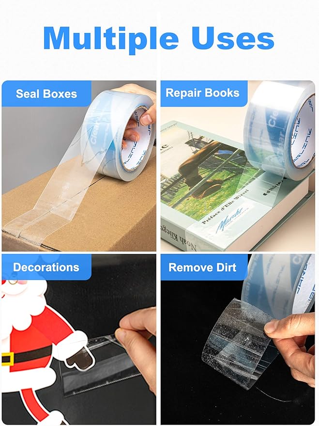 JARLINK Clearer Packing Tape 18 Rolls, Heavy Duty Packaging Tape for Shipping Packaging Moving Sealing, 2.7mil Thick, 1.88 inches Wide, 60 Yards Per Roll, 1080 Total Yards