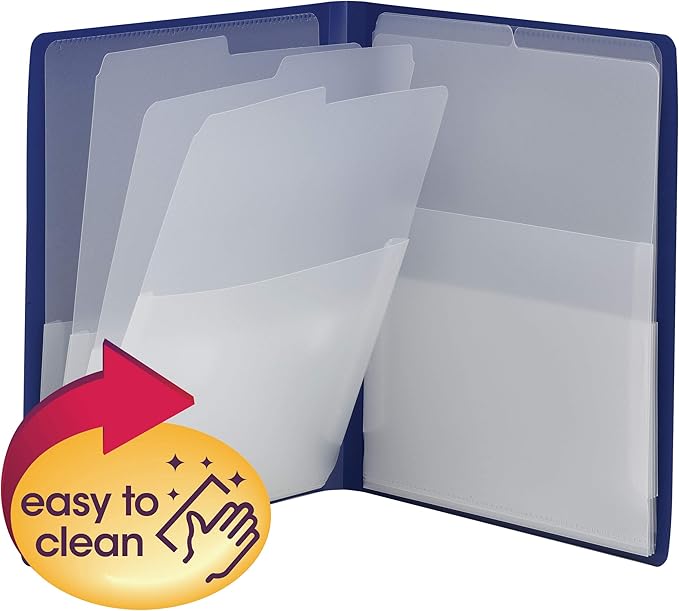 Smead Organized Up Multi Pocket Organizer, Eight Pockets, Letter Size, Dark Blue