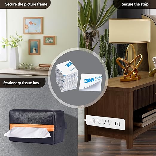 Square 3M Double Sided Adhesive Pads,100Pack Double Sided Sticky Pads Super-Sticky Adhesive Foam Pads，1.06 x 1.06 Inch Strong Pad Heavy Duty Mounting Adhesive