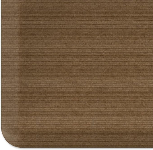 NewLife by GelPro Anti-Fatigue Designer Comfort Kitchen Floor Mat, 20" x48”, Grasscloth Khaki Stain Resistant Surface with 3/4” Thick Ergo-Foam Core for Health and Wellness