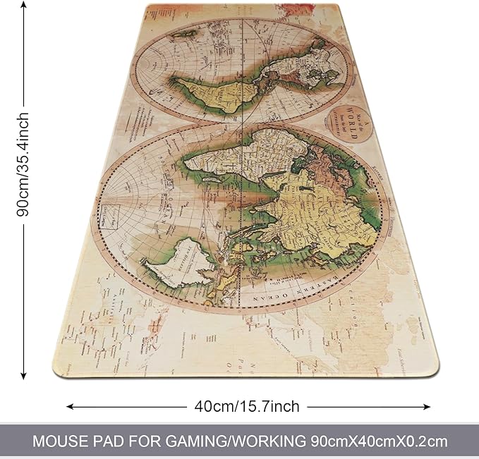 Professional Gaming Mouse Pad XXL & Computer Large Mouse Pad Table Mat(35.4x15.7x0.1IN, Ball)