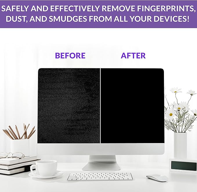 Swanky Computer Screen Cleaner Kit: Set of Electronic Cleaner Spray Microfiber Cleaning Cloth for Tv Cleaner - Ipad Screen Cleaner - iPhone Cleaner - Monitor Cleaner - Laptop Cleaner (2 Oz, 2-Pack)