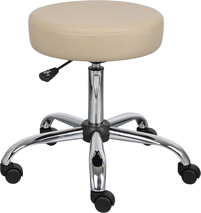Boss Office Products Be Well Medical Spa Stool in Beige, 250 (B240-BG)
