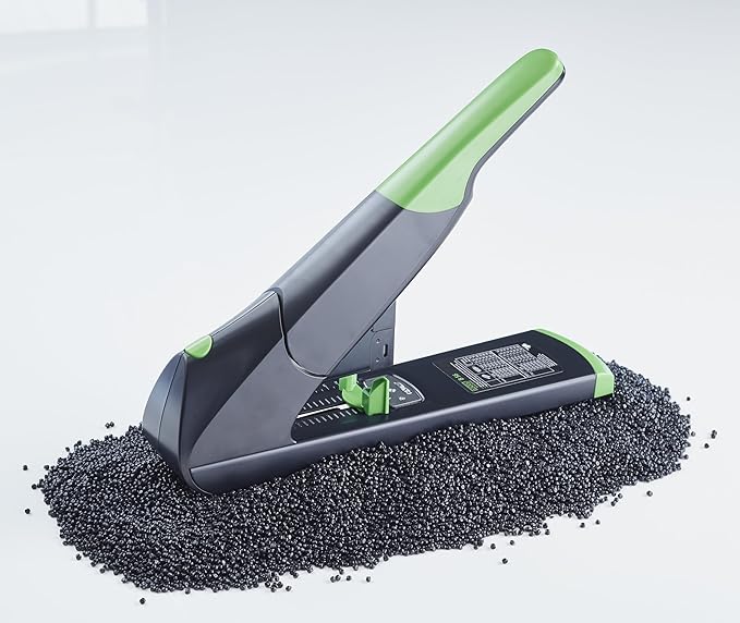 Novus B56 re+New Heavy Duty Stapler, 200 Sheet Capacity, Made of 82% Recycled Plastic, German Engineered, Adjustable Guide, 25 Yr. Warranty, Black (023-0066)