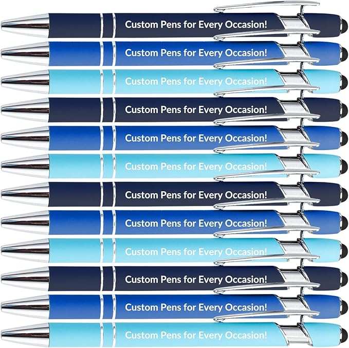 Personalized Custom Pens in Bulk – Engraved Black Ink Ballpoint Pens for Business Gifts, Customizable Writing Pens for Men and Women
