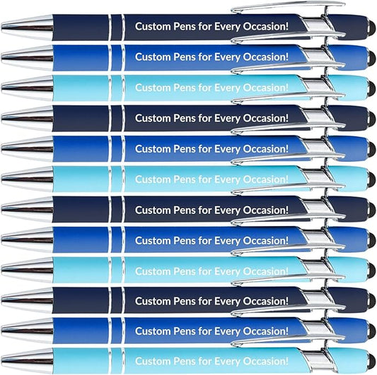 Personalized Custom Pens in Bulk – Engraved Black Ink Ballpoint Pens for Business Gifts, Customizable Writing Pens for Men and Women