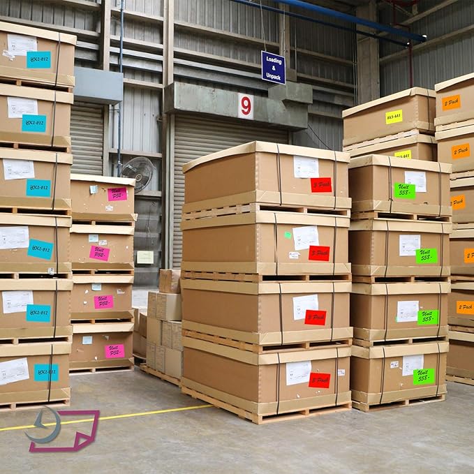 NextDayLabels 500 Rectangle Stickers (3" x 5") - Color Coding Labels Roll - Moving Labels for Boxes, Colored Inventory Stickers for Packing, Organizing, and Storage (Black)