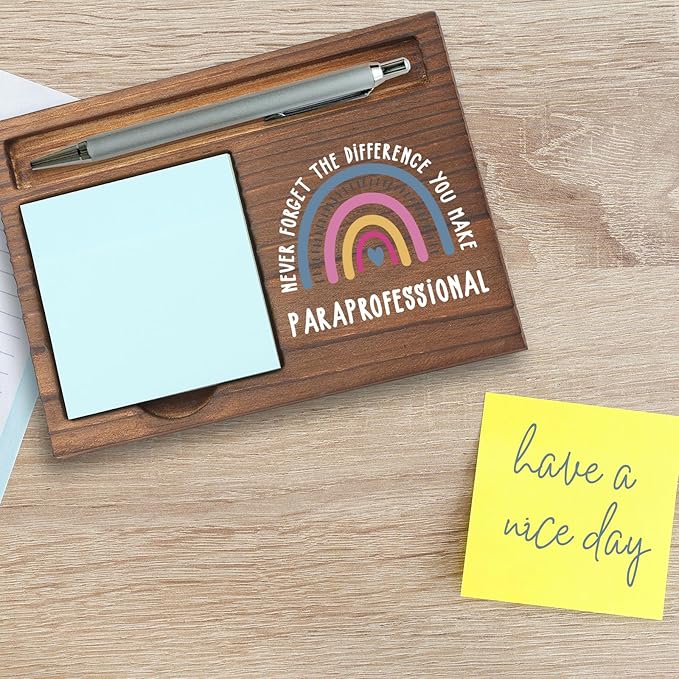 Paraprofessional Gifts Sticky Note Holder, Thank You Gift for Teacher Aide, Classroom Support Staff, Instructional Assistant Paraprofessional Appreciation Week, Graduation or Holiday PB035