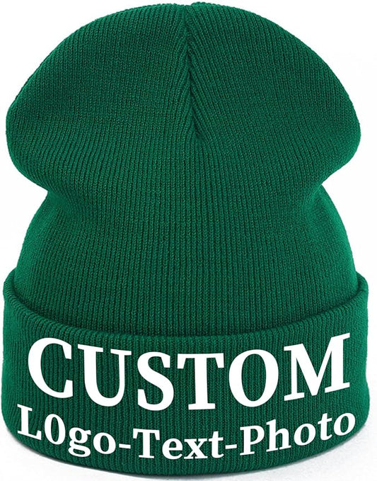 Custom Beanie for Men Women Bulk Custom Winter Hat Beanies with Logo Text Image Personalized Knit Hats Gifts for Business