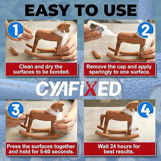 Wood Super Glue 113.6g 4oz, Clear Instant Medium Cyanoacrylate Adhesive Liquid for Woodworking Wooden Crafts Furniture Repairs, All Purpose Strong CA Glue for Metal Glass Plastic Ceramic Leather