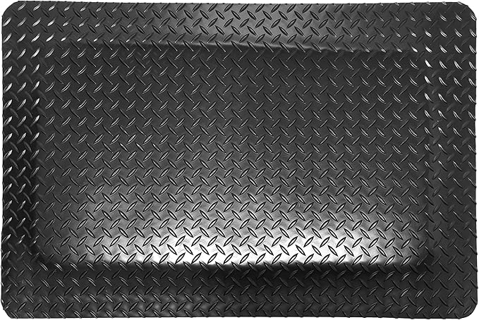 Rhino Mats, American Classic Diamond Anti-Fatigue Mats, Industrial Ergonomic Comfort Standing Mat for Work, Home, Garage, Office, Kitchen or Anywhere (Black 1" Thick, 3 FT. x 5 FT.)