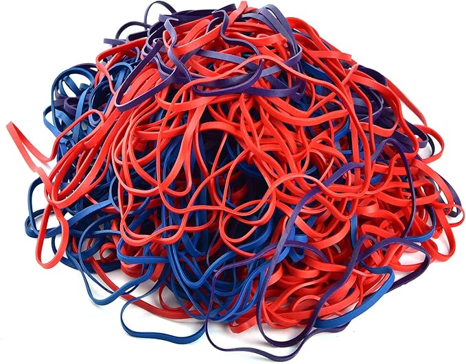 Coopay 180 Pieces Large Rubber Bands Bulk, 8 Inches Heavy Duty Strong Elastic Bands for Office Supply School Home, Securing Trash Can Garbage Cans, File Folders (Multicolor)