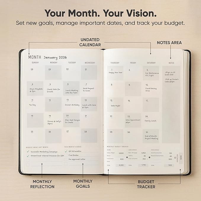 Hourly Planner & Appointment Book (8.5” x 11”) - Premium Hourly Planner with Daily Schedule & 30-Minute Time Slots for Better Time Management by PRODUCTIVITY STORE (A4, Black)