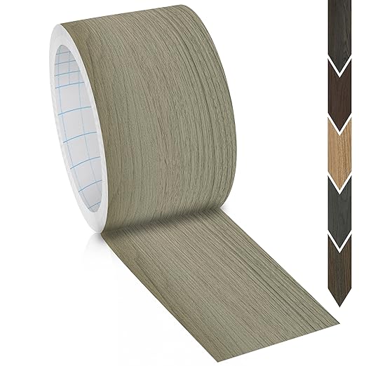 GSCIT Club Wood Grain Repair Tape, 1.7 inch X 25ft Self Adhesive Silver Walnut Grain Repair Patch for Tables, Chairs, Baseboards, Doors, Windows, Floors, Handicraft DIY.