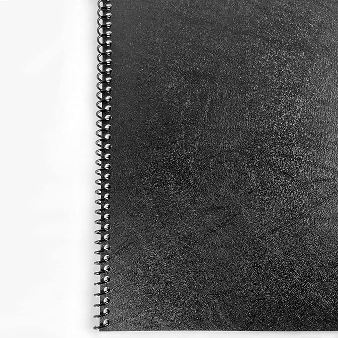 TOTiyea 100 Pack Plastic Spiral Binding Coils,16mm(5/8") Binding Spirals,140 Sheet Capacity,4:1 Pitch, Black