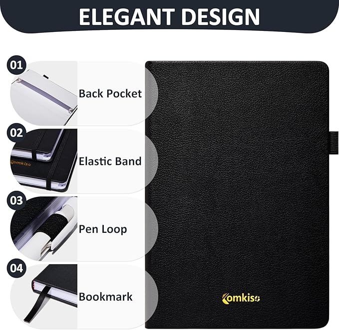 Address Book with Individual Alphabetical Tabs Laminated, Large Print Address Book with 468 Wide Lining Entry Spaces, Change of Address Labels, Hardcover Address Book 5.7 x 8.5" - Black