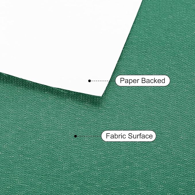 PATIKIL Book Binding Cloth, 51 x 11 Inches Book Cloth for Binding Repairing Fabric Surface Paper Backed Bookbinding Supplies, Dark Green