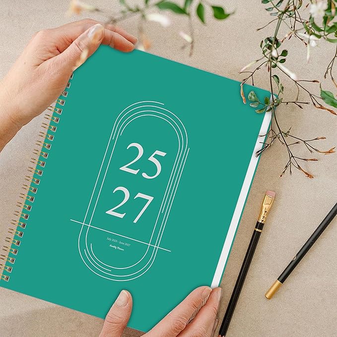Monthly Planner 2025-2027 - 2 Year Monthly Planner Calendar 2025-2027, July 2025 - June 2027, 7.3" * 9.5", 24 Months Calendar Planner with Waterproof Cover＆Spiral Bound, for Office, School Home Planning