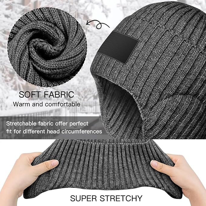 Custom Beanie for Men Women Bulk Custom Winter Hat Beanies with Logo Text Image Personalized Knit Hats Gifts for Business