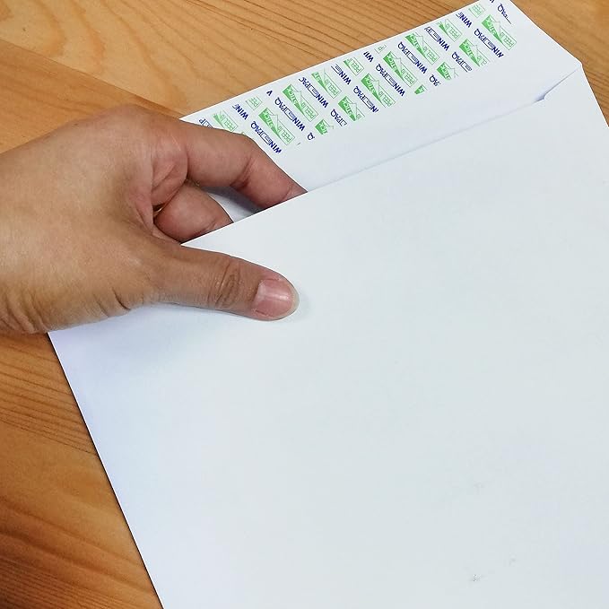 WINPAQ 6x9 White Open End Peel & Seal Envelopes(6x9 Inches) 250Packs– Perfect for Document