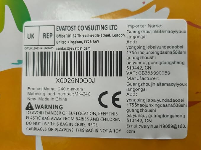 Washable Markers Bulk, 240 Count, 12 Assorted Colors, Markers for Classroom, Broad Line Conical Tip, Large Capacity, School Art Supplies for Kids