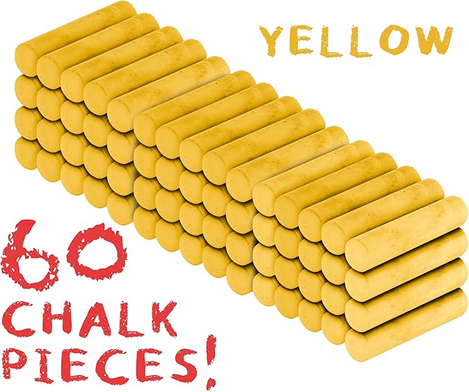Kid Made Modern 60 Count Pack of Sidewalk Chalk – Yellow