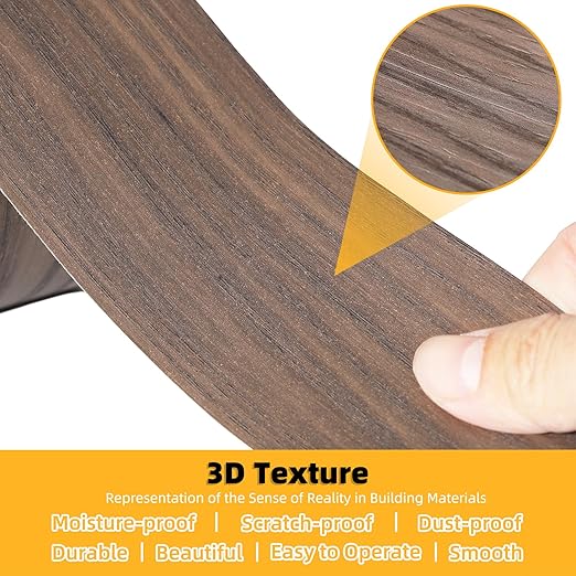 GSCIT Club Walnut Wallpaper, 2.4 inch X 100ft Self Adhesive Wood Grain Repair Tape Walnut Repair Patch for Tables, Chairs, Baseboards, Doors, Windows, Floors, Handicraft DIY.
