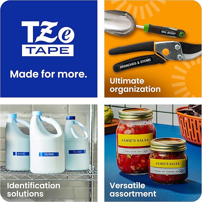 Brother Genuine TZe231~1/2” Black Print on White Label Tape. Each: 0.47 in x 26.2 ft (12 mm x 8 m)