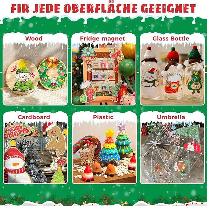 TBC The Best Crafts 24 Colors Dual Tip Acrylic Paint Markers,Waterproof, Non-Toxic, odorless, Suitable for Paper, Pottery, Stones, Backpacks, Glass