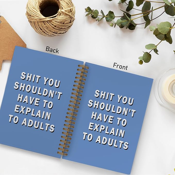 Funny Snarky Spiral Notebook, Funny Humor Journal Notebook for Coworkers, Blue Notebooks for School Work, Sarcastic Office Supplies Gifts for Women Men, Snarky Notebooks, 5.5x8.3 Inch