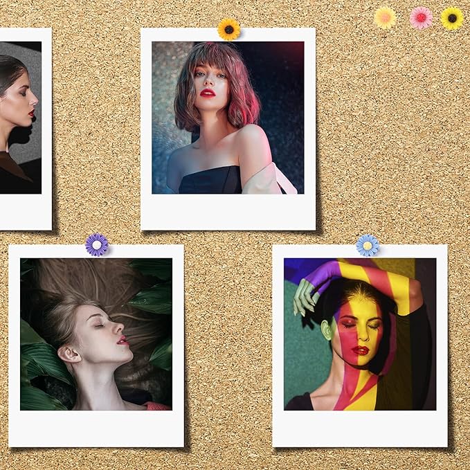 40Pcs Mix Color Push Pins Decorative Flower Push Pins for Cork Board Photo Wall Office Or Home Decoration