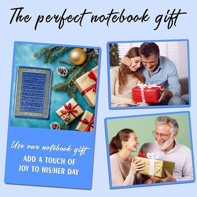 Dark Blue A5 Lined Leather Journal Notebook,Inspirational Leather Journal Notebook for Men Women,200 Pages 100 Gsm Thick Ruled Paper Daily Diary for School,Travel,Business,Work (Dark Blue)