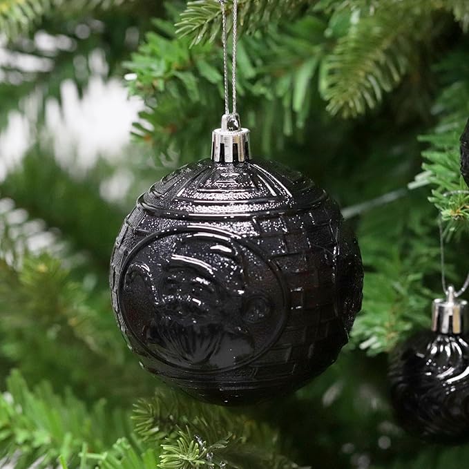 Christmas Ornaments Set with 36pcs Shatterproof Christmas Tree Decorations Multi-Size Christmas Ball Ornaments with 7 Styles Black