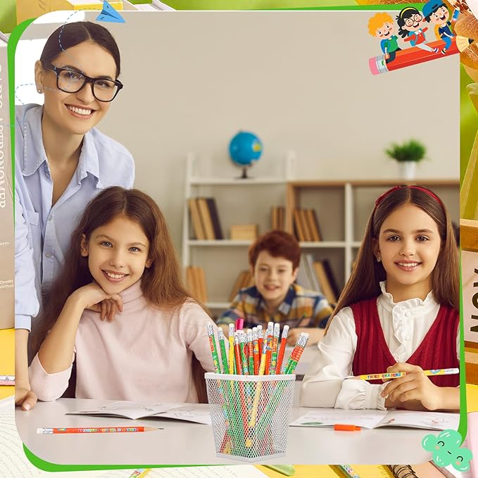 Tenceur 48 Pcs 5th Graders Pencils, 5 Motivational Cute Pencils Bulk with Erasers for Kids Student Teacher Classroom Reward Back to School Supplies