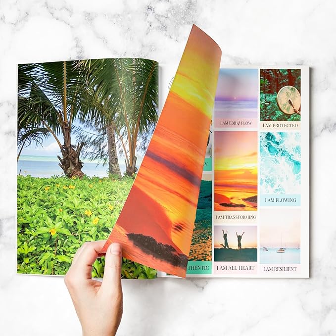 EggSun Vision Board Supplies with 1200+ Images & Quotes Collage Magazine Book, Wall Clip Art Scrapbook Journal Kit for Vision Board Making Beginners Women Men Teen Girls Coquette Room Decors (Pink)