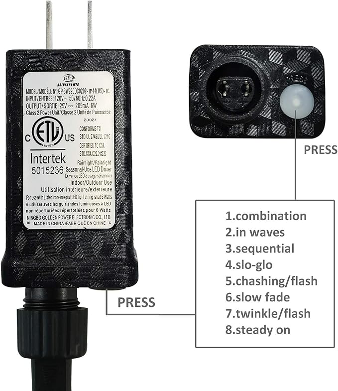 100-1000 LED Christmas Lights, Low Voltage Fairy String Lights with 8 Modes, Ideal for Xmax Tree, Garden, Home, Party, Halloween Festival Deco (Mixed-Color, 500 LEDs)