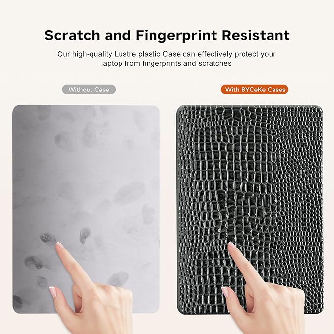 Crocodile Case for MacBook Air 13 inch M4 M3 M2 2025-2022 A3240 A3113 A2681,for Mac Air M4 Crocodile Textured Alligator Skin Print Leather Glossy Hardshell&Keyboard Cover for Mac Air 13.6,Black