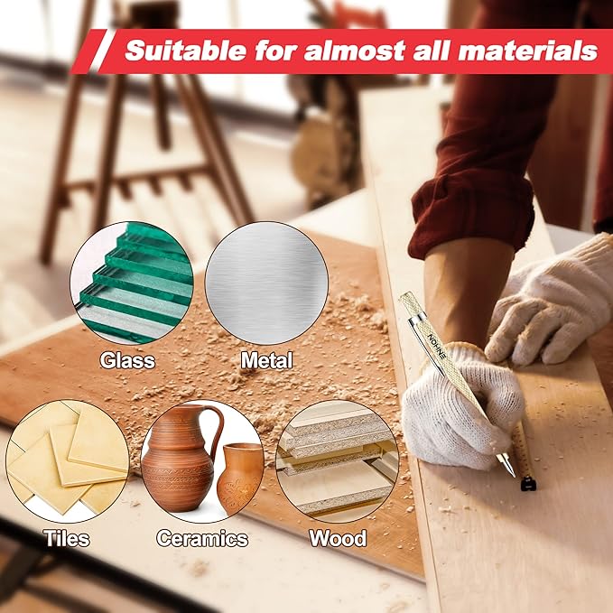 6 Pack Carpenter Pencil with Sharpener, Mechanical Carpenter Pencils with 36 Refills, Heavy Duty Construction Pencil Woodworking Tools for Architect Marking