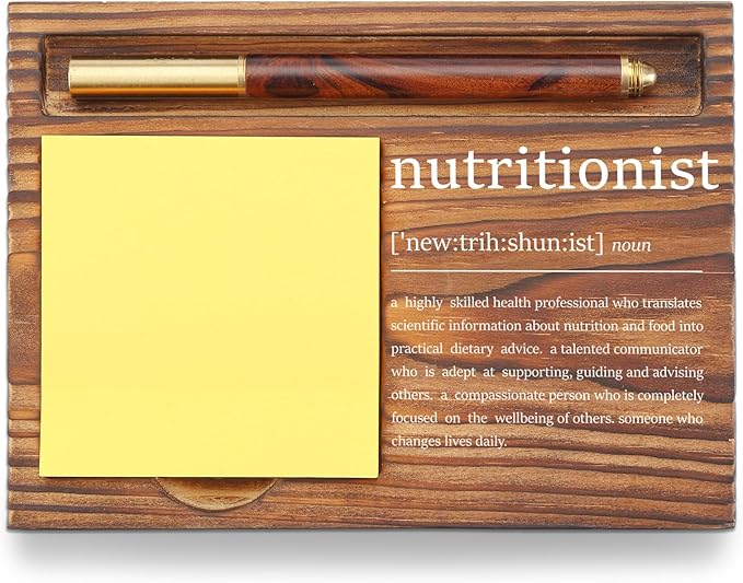 Appreciation Gifts for Nutritionist Sticky Note Holder, Dietician Specialist Thanks Nutrition Coach Graduation Doctor's' Day Retirement Gifts Medical Clinic Self-Stick Note Pad Holders TZP74