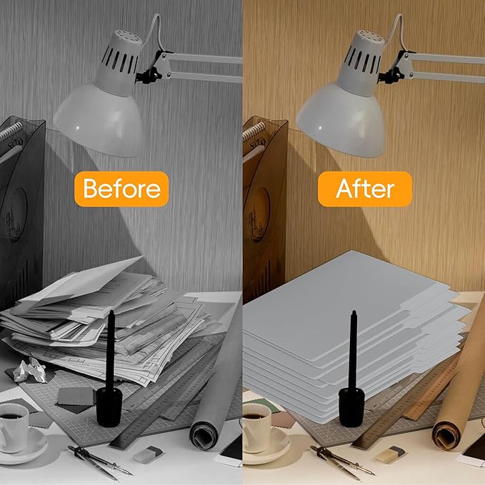 100 Packs File Folder,Grey File Folders Letter Size,1/3-Cut Tabs,8.5x11 Inch File Folders for Office,School and Home,Organizer Documents