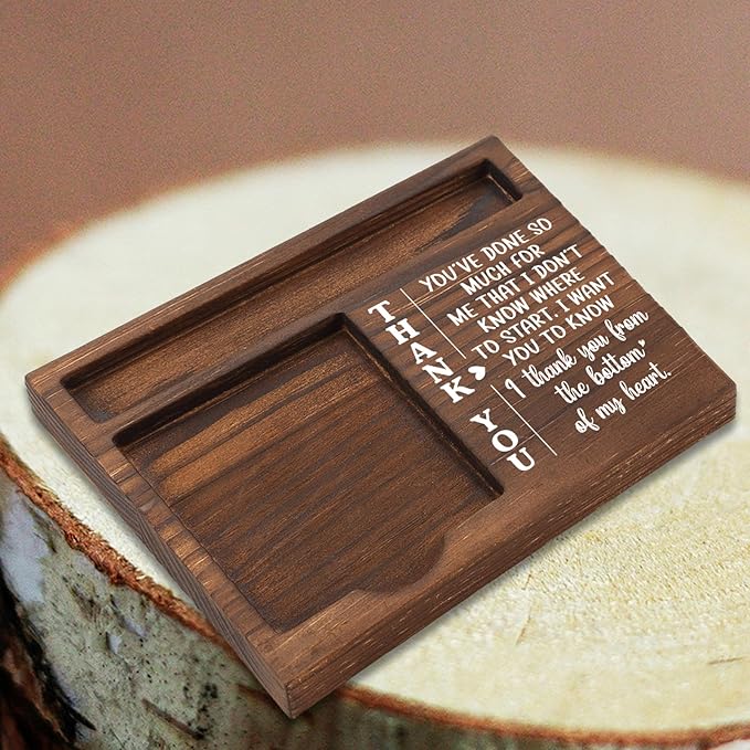 Thank You Desk Organizer Motivational Appreciation Gift for Teachers Nurses Healthcare Workers,Perfect for Retirement New Job Birthday Farewell,Office Stuff Sticky Note Pad Holder Dispenser TBC170