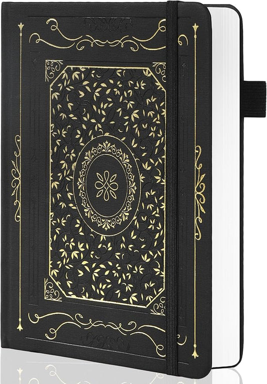 TIEFOSSI Dotted Notebook, 160gsm Thick Paper, Hardcover Dot Grid Journals for Women Men, 192 pages, for Travel, School and Office Use