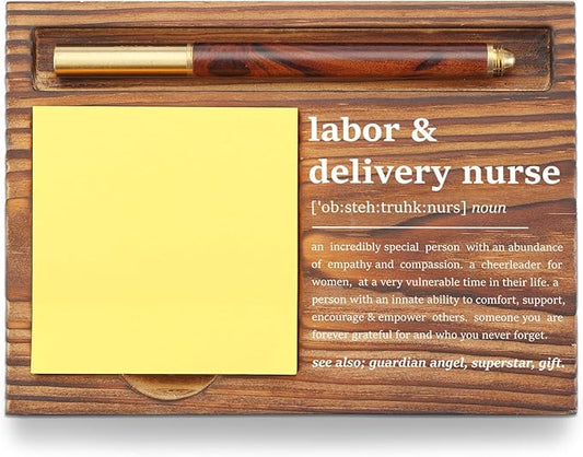 Appreciation Gifts for Labor & Delivery Nurse Sticky Note Holder, Recognition Gifts for Labor Nurse Nursing Students Graduation Nurses Week, L&D Nurse Clinic Self-Stick Note Pad Holders TZP76